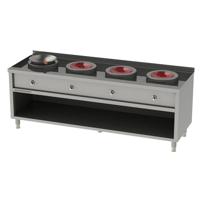 Heidebrenner - Heidebrenner Induktions Wok - Range JIANGSU - 32 kW, 750 mm, 4 Kochzonen, Edelstahl - GastroDeals