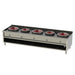 Heidebrenner - Heidebrenner Induktions Wok - Station - 3x400 mm + 2x300 mm, 34 kW, Edelstahl, 2850x900x700 mm - GastroDeals