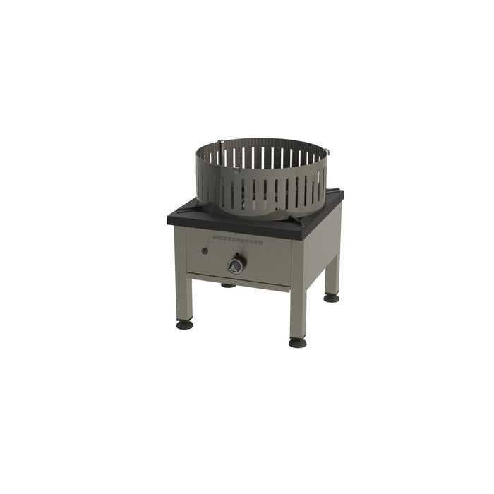 Heidebrenner - Heidebrenner Kondi - Gas - Hockerkocher "ROSTOCK" - 12,8 kW, 590 mm, Guss - Topfauflage, Edelstahlgestell - GastroDeals