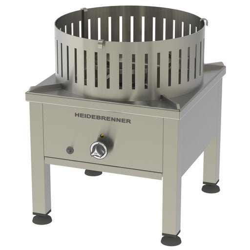 Heidebrenner - Heidebrenner Kondi - Gas - Hockerkocher "ROSTOCK" - 9,3 kW, Edelstahl - Topfauflage, 550 mm - GastroDeals