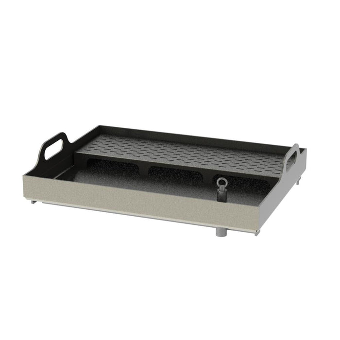 Heidebrenner - Heidebrenner Reibekuchen - /Fischbräter für Gas - Grill - Stahl, 730x520 mm, 2 Heizzonen, mit Sieb und Ablaufrohr - GastroDeals