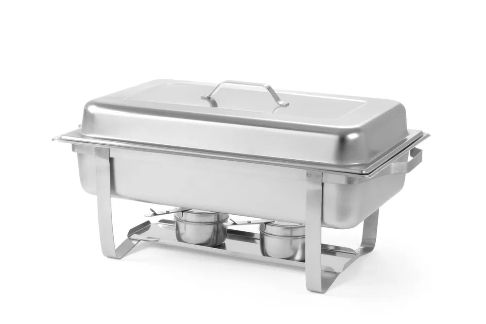 HENDI - Chafing Dish GN 1/1 Kitchen Line - 9L, 600x358x295 mm, Edelstahl, inkl. Brennpastenbehälter - HENDI - GastroDeals