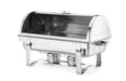 HENDI - Chafing Dish Rolltop Gastronorm 1/1 - 9L, 590x340x400 mm, Edelstahl, mit Brennpastenbehältern - HENDI - GastroDeals