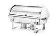 HENDI - Chafing Dish Rolltop Gastronorm 1/1 - 9L, 590x340x400 mm, Edelstahl, mit Brennpastenbehältern - HENDI - GastroDeals