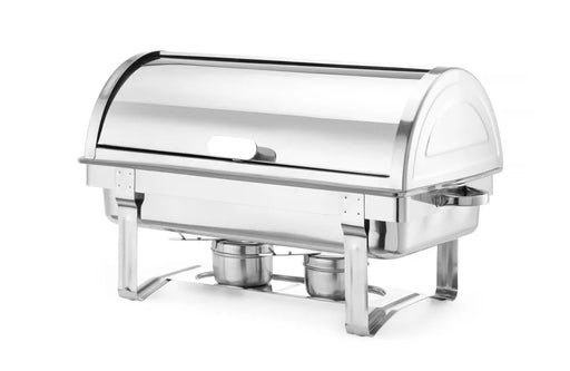 HENDI - Chafing Dish Rolltop Gastronorm 1/1 - 9L, 590x340x400 mm, Edelstahl, mit Brennpastenbehältern - HENDI - GastroDeals