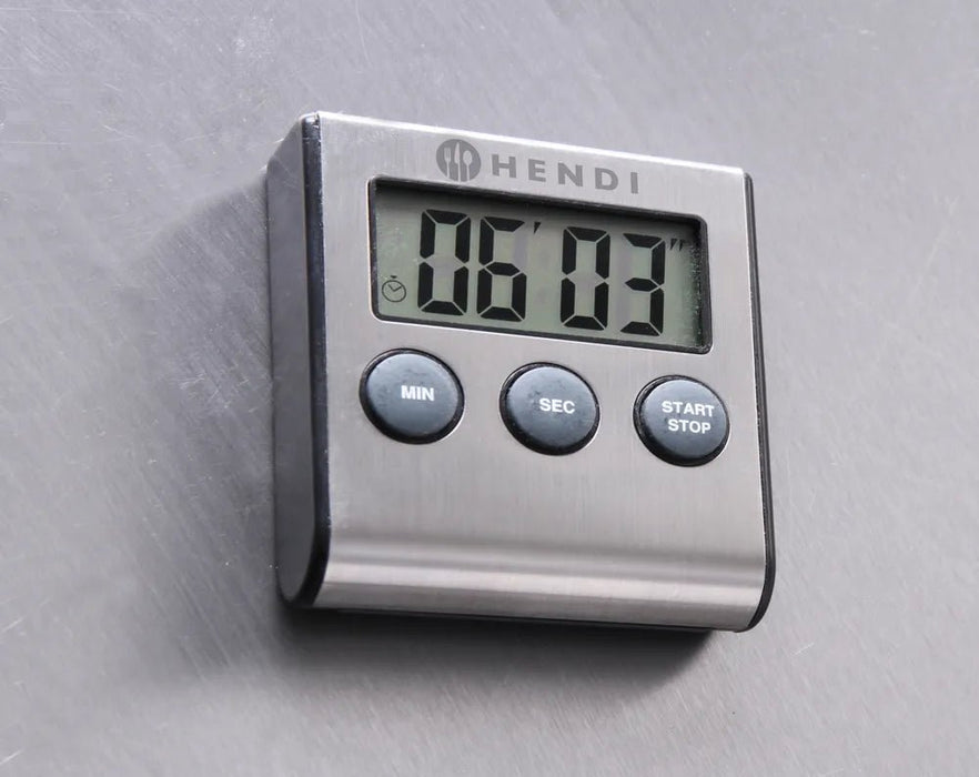 HENDI - Digitale Küchenuhr - Countdown bis 99 Minuten, mit Ständer und Magnet, 65x70x17 mm - HENDI - GastroDeals