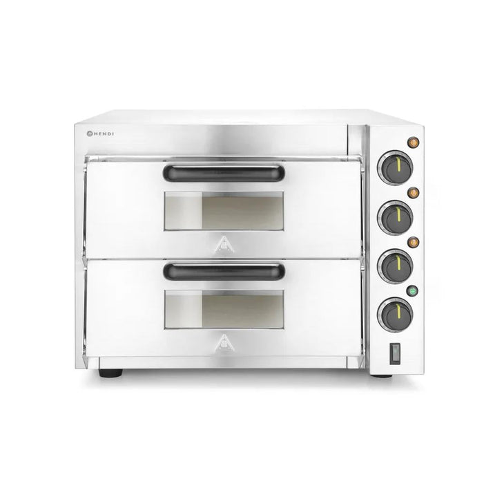 HENDI - Doppeldeck - Pizzaofen - 3000W, Silber, 580x560x435 mm, 230V - HENDI - GastroDeals