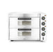 HENDI - Doppeldeck - Pizzaofen - 3000W, Silber, 580x560x435 mm, 230V - HENDI - GastroDeals