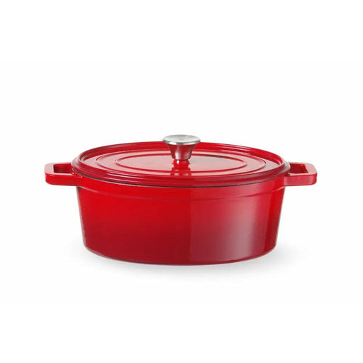 HENDI - Emaillierter Gusseisentopf - 4,4L, Rot, 365x290x115 mm - HENDI - GastroDeals