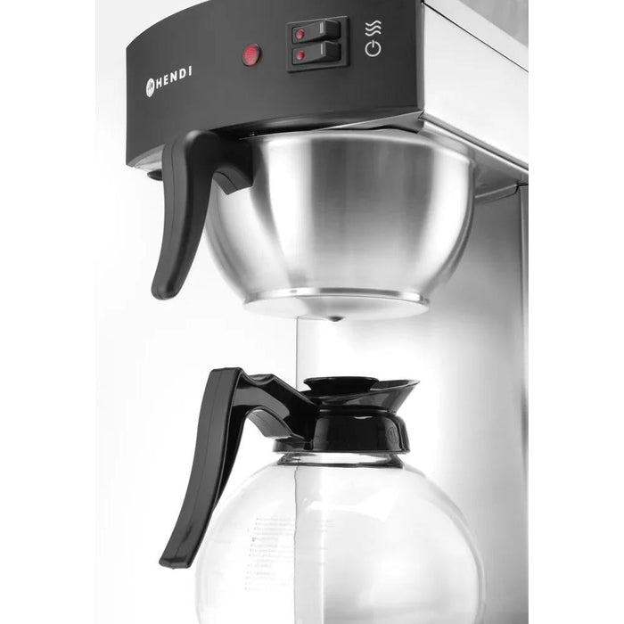 HENDI - Filterkaffeemaschine Kitchen Line - 230V/2100W, 2 Warmhalteplatten, Edelstahl - HENDI - GastroDeals