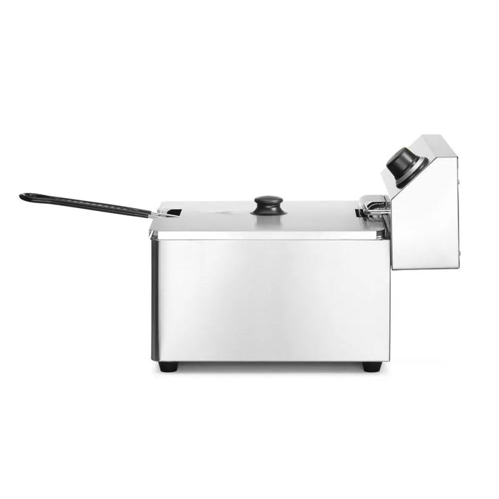 HENDI - Fritteuse Kitchen Line - 8L, 230V/3500W, Edelstahl, 265x430x350 mm - HENDI - GastroDeals