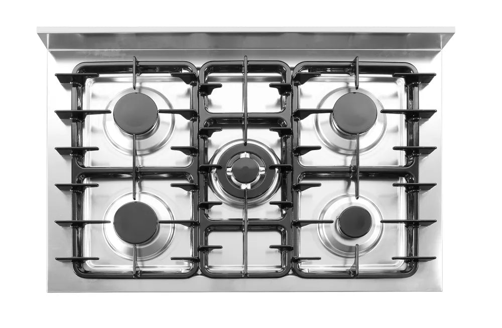 HENDI - Gasherd - 5 Kochfelder, offener Unterbau, Kitchen Line, 14,3 kW, 900x640x910 mm - HENDI - GastroDeals