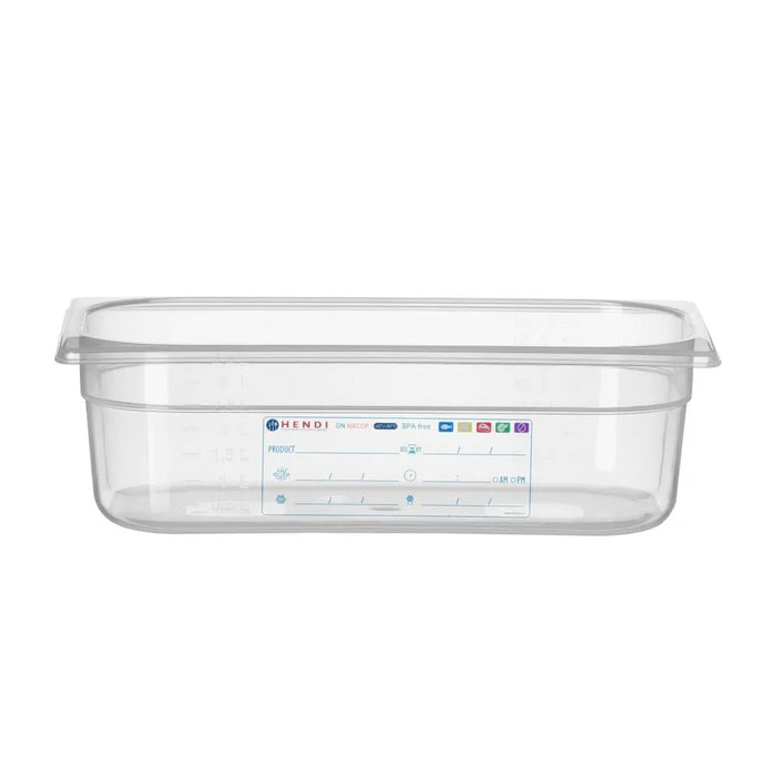 HENDI - Gastronorm - Behälter 1/3 - 4L, Transparent, 325x176x100 mm, Luftdicht - HENDI - GastroDeals