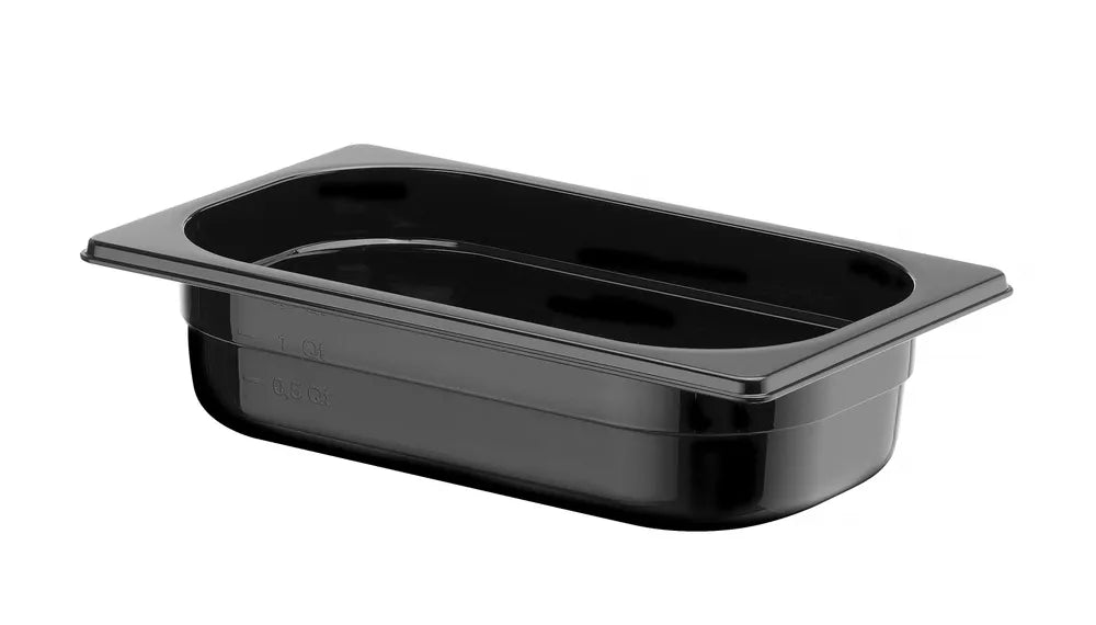 HENDI - Gastronorm - Behälter 1/4 Profi Line - Polycarbonat, Schwarz, 1,8L, 265x162x65 mm - HENDI - GastroDeals