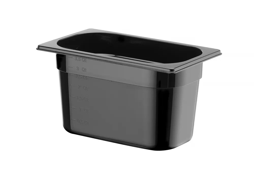 HENDI - Gastronorm - Behälter 1/4 Profi Line - Polycarbonat, Schwarz, 4L, 265x162x150 mm - HENDI - GastroDeals