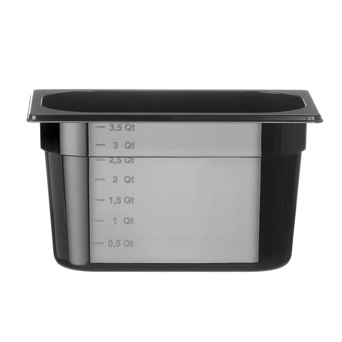 HENDI - Gastronorm - Behälter 1/4 Profi Line - Polycarbonat, Schwarz, 4L, 265x162x150 mm - HENDI - GastroDeals