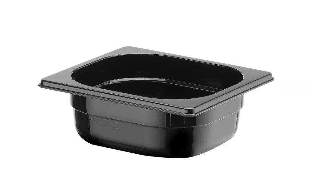 HENDI - Gastronorm - Behälter 1/6 Profi Line - Polycarbonat, 1L, Schwarz, 176x162x65 mm - HENDI - GastroDeals