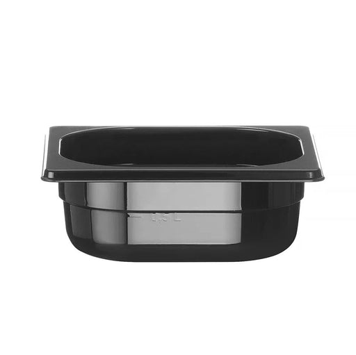 HENDI - Gastronorm - Behälter 1/6 Profi Line - Polycarbonat, 1L, Schwarz, 176x162x65 mm - HENDI - GastroDeals