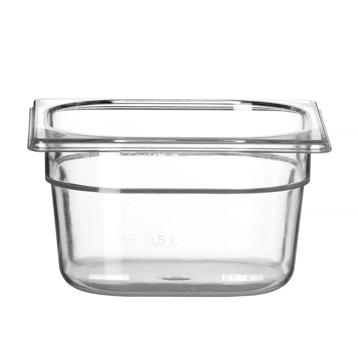 HENDI - Gastronorm - Behälter 1/6 Profi Line - Polycarbonat, Transparent, 1,6L, 176x162x100 mm - HENDI - GastroDeals