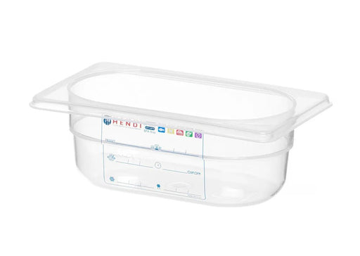 HENDI - Gastronorm - Behälter 1/9 - Transparent, 0,6L, 176x108x65 mm, Polypropylen - HENDI - GastroDeals