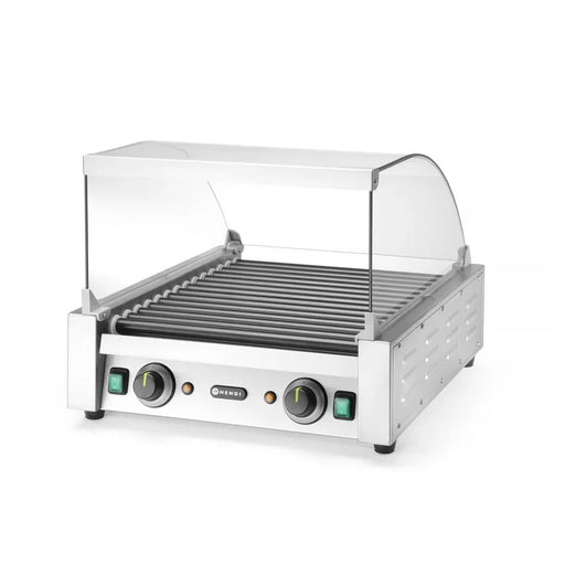 HENDI - Glasabdeckung für Rollengrill - 14 Rollen, 470x591x250 mm, Gehärtetes Glas - HENDI - GastroDeals