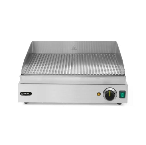 HENDI - Grillplatte Profi Line - Gerillt, 230V/2400W, 550x435x245 mm, Edelstahl - HENDI - GastroDeals