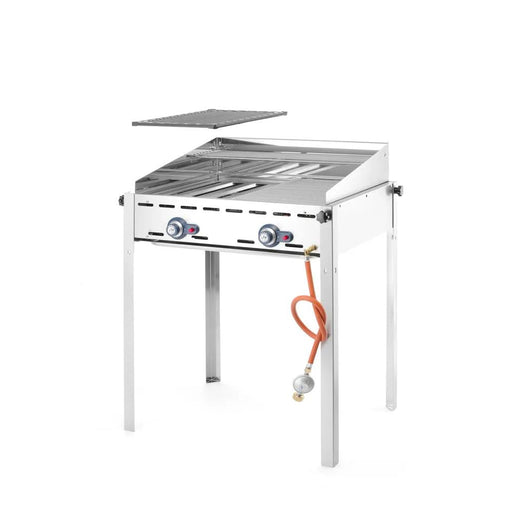 HENDI - Grillsystem Green Fire - 2 Brenner, Profi Line, 2 GN 1/1 Grillroste, 11,6kW, 740x612x825 mm - HENDI - GastroDeals