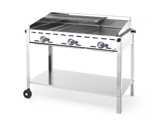 HENDI - Grillsystem Green Fire 3 Brenner - Profi Line, 17,4 kW, 1078x612x825 mm - HENDI - GastroDeals