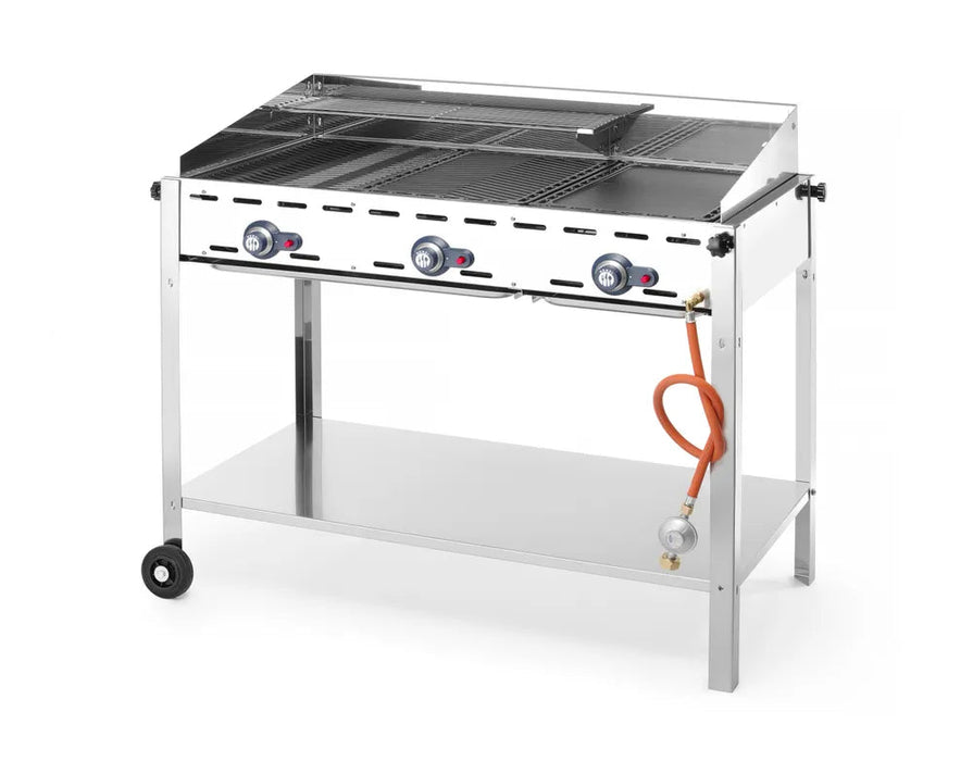 HENDI - Grillsystem Green Fire 3 Brenner - Profi Line, 17,4 kW, 1078x612x825 mm - HENDI - GastroDeals