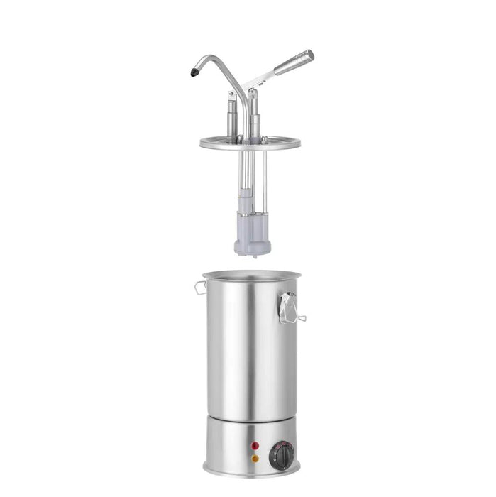 HENDI - HENDI 3-Liter-Edelstahl-Saucenwärmer mit Spender, 3L, 230V/900W, ø180x(H)502mm - GastroDeals