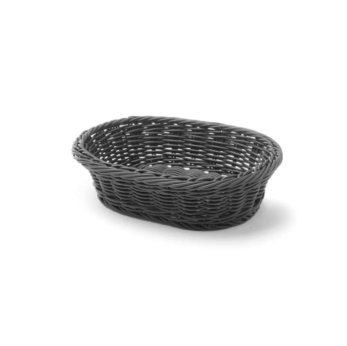 HENDI - HENDI Brotkorb, oval, Schwarz, 250x190x(H)65mm - GastroDeals