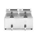 HENDI - HENDI Friteuse Profi Line digital - mit Ablasshahn 2 x 8 l, Profi Line, 16L, 230V/7000W, 605x515x(H)350mm - GastroDeals