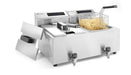 HENDI - HENDI Friteuse Profi Line digital - mit Ablasshahn 2 x 8 l, Profi Line, 16L, 230V/7000W, 605x515x(H)350mm - GastroDeals