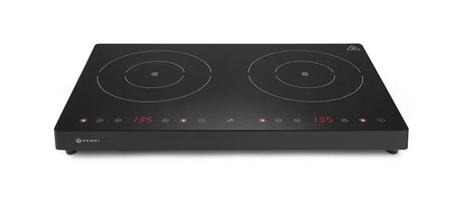 HENDI - Induktionskocher doppelt Kitchen Line - 230V/3500W, 608x405x54 mm, Boost - Modus - HENDI - GastroDeals