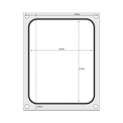 HENDI - Matrize für Versiegelungsmaschine - Aluminium, 227x178 mm, Silikondichtung - HENDI - GastroDeals