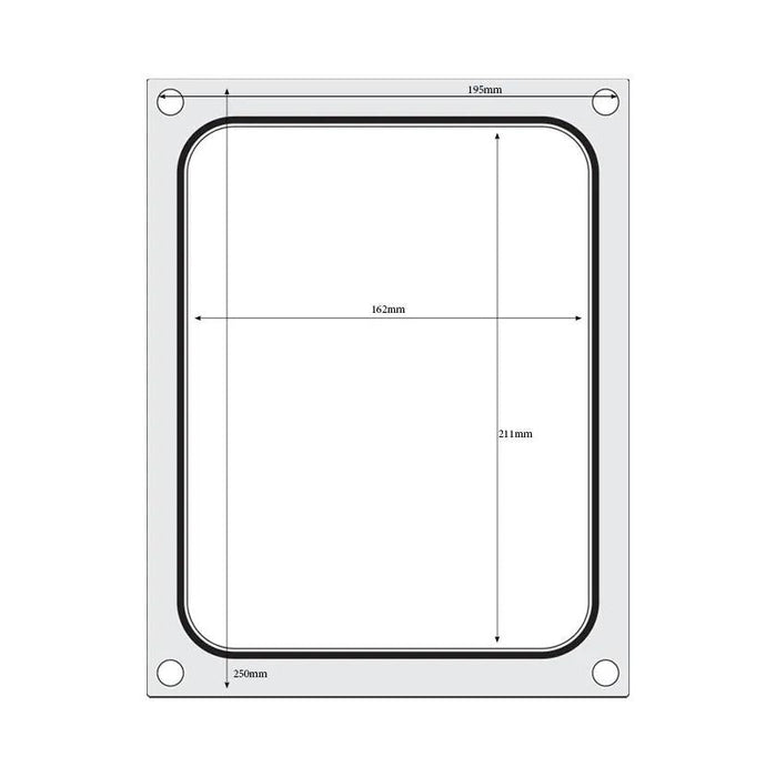 HENDI - Matrize für Versiegelungsmaschine - Aluminium, 227x178 mm, Silikondichtung - HENDI - GastroDeals