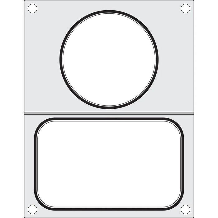 HENDI - Matrize für Versiegelungsmaschine - Zwei Behälter, 178x113 mm und ø115 mm - HENDI - GastroDeals