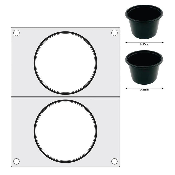 HENDI - Matrize für Versiegelungsmaschine - zwei runde Behälter (ø115 mm), Aluminium, Silikondichtung - HENDI - GastroDeals