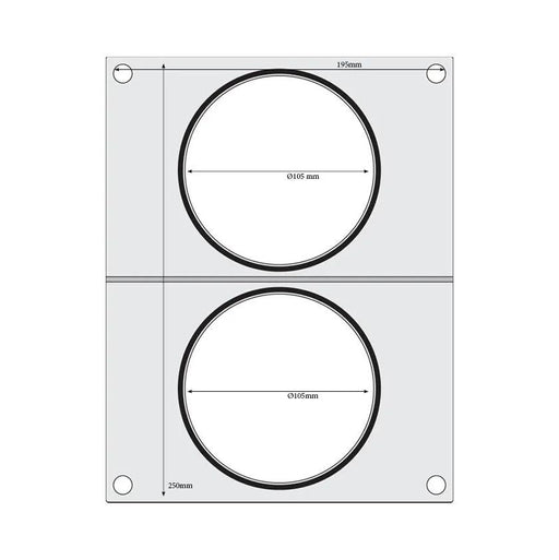 HENDI - Matrize für Versiegelungsmaschine - zwei runde Behälter (ø115 mm), Aluminium, Silikondichtung - HENDI - GastroDeals