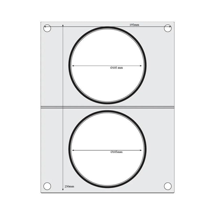 HENDI - Matrize für Versiegelungsmaschine - zwei runde Behälter (ø115 mm), Aluminium, Silikondichtung - HENDI - GastroDeals