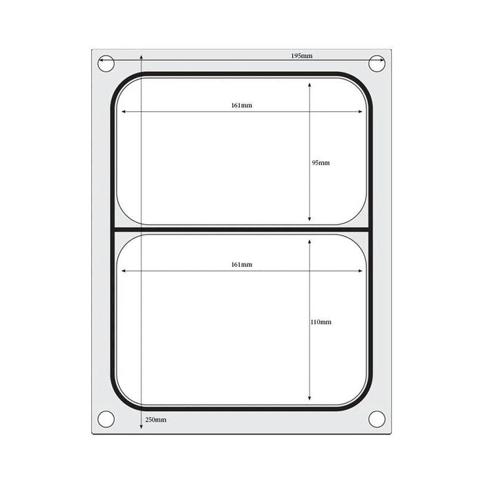 HENDI - Matrize für Versiegelungsmaschine - zweiteiliger Behälter, 227x178 mm, Aluminium - HENDI - GastroDeals