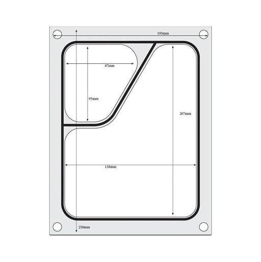 HENDI - Matrize für Versiegelungsmaschine - zweiteiliger Colt - Behälter, 227x178 mm, Aluminium - HENDI - GastroDeals