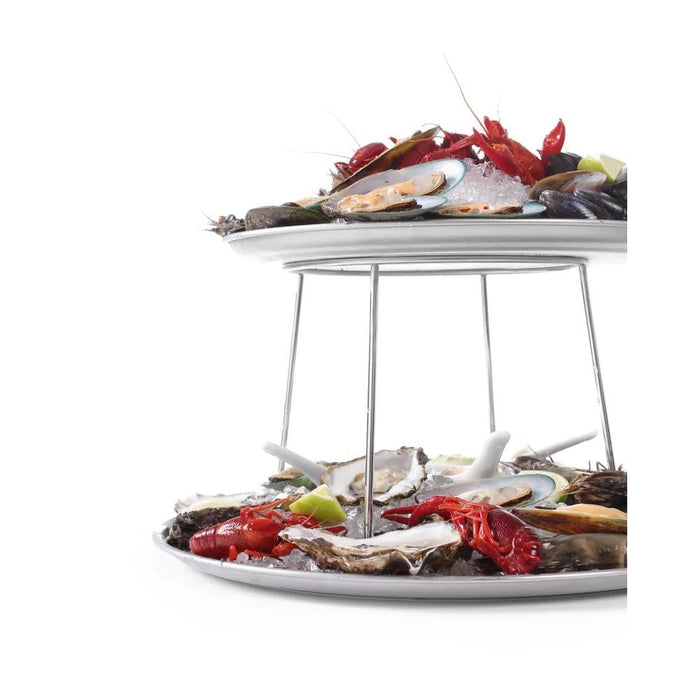 HENDI - Meeresfrüchte - Präsenter - Edelstahl, ø400x200 mm, Spülmaschinengeeignet - HENDI - GastroDeals