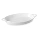 HENDI - Ofenform mit Ohrengriffen - Oval, 0,8L, Porzellan, 324x185x38 mm - HENDI - GastroDeals