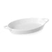 HENDI - Ofenform mit Ohrengriffen, oval - Porzellan, 0,35L, 262x140x33 mm, Weiß - HENDI - GastroDeals