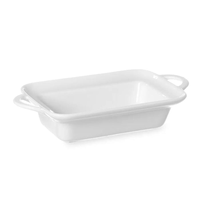 HENDI - Ofenform mit Ohrengriffen - Rechteckig, 0,25L, 236x126x48 mm, Porzellan - HENDI - GastroDeals