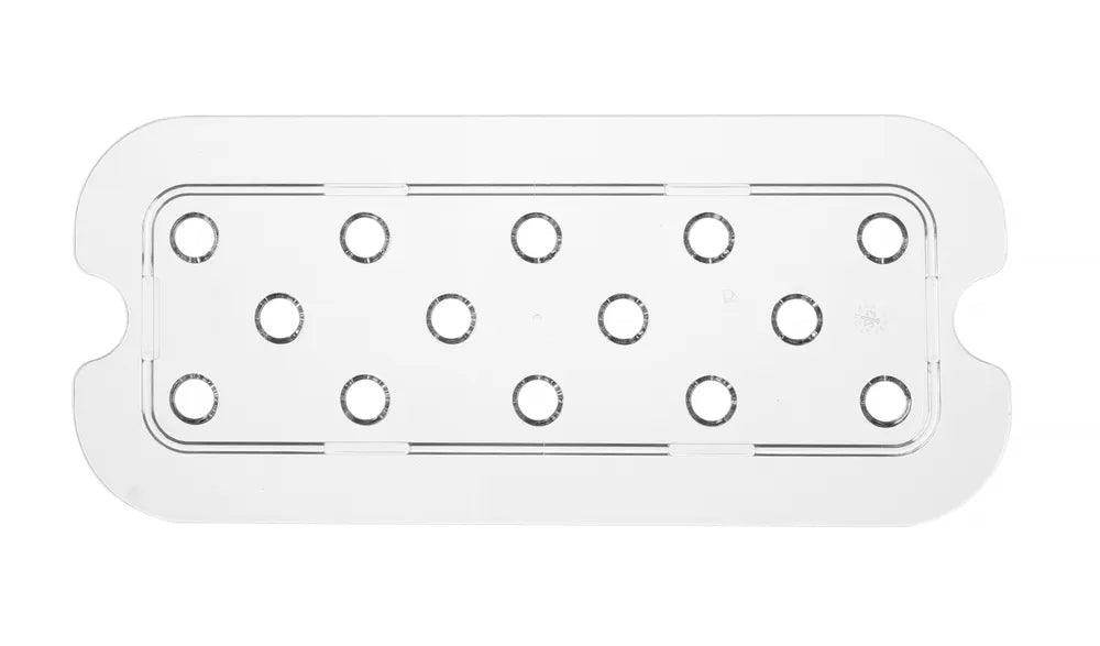 HENDI - Perforiertes Abtropfgitter für GN - Behälter - Polycarbonat, GN 1/3, Transparent, 266x116 mm - HENDI - GastroDeals