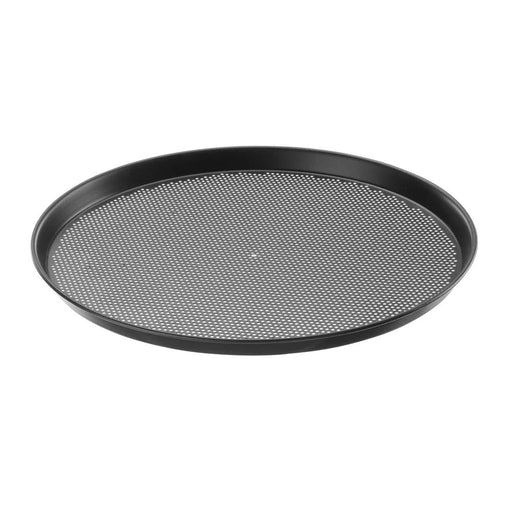 HENDI - Pizzablech perforiert - ⌀352x23 mm, Kohlenstoffstahl, Hitzebeständig - HENDI - GastroDeals