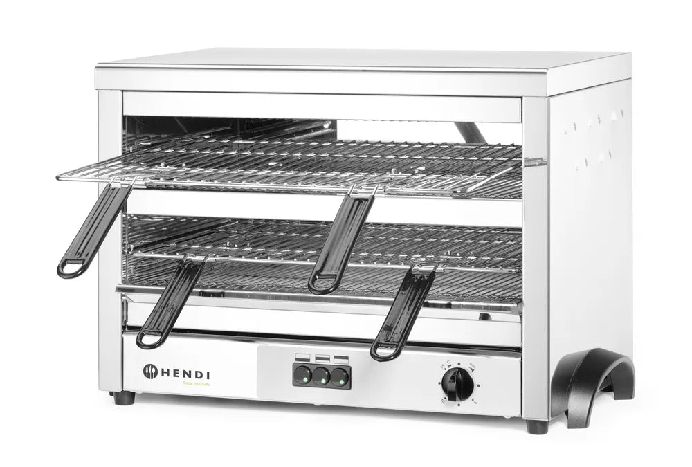 HENDI - Quarz - Salamander MAXI GN 1/1 - 400V/4500W, 682x528x455 mm, Edelstahl - HENDI - GastroDeals