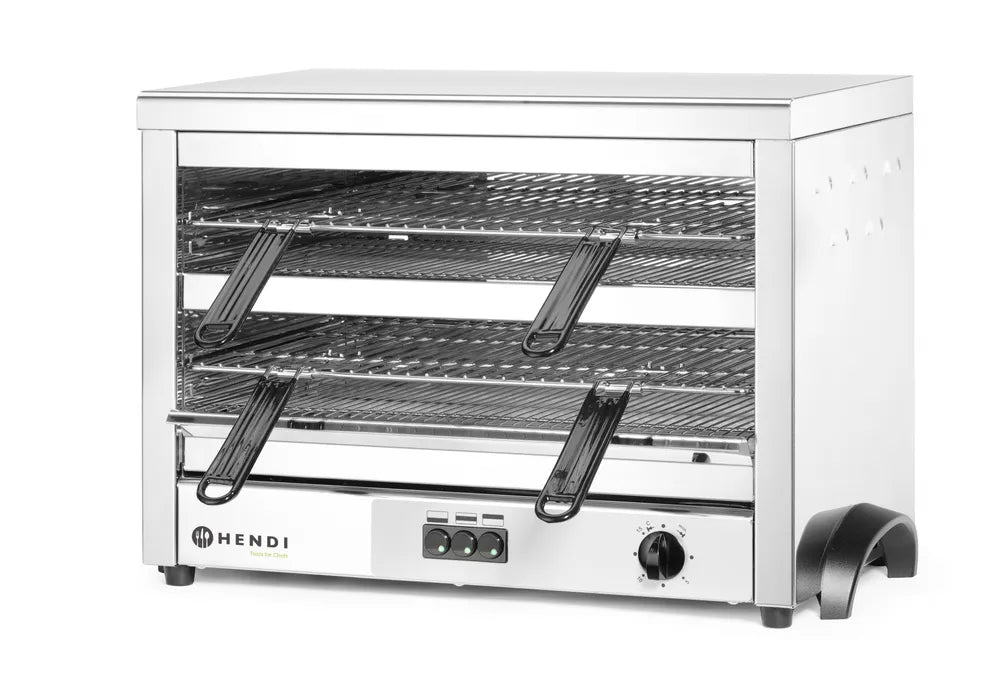 HENDI - Quarz - Salamander MAXI GN 1/1 - 400V/4500W, 682x528x455 mm, Edelstahl - HENDI - GastroDeals